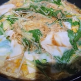 豆腐と白菜の卵とじ